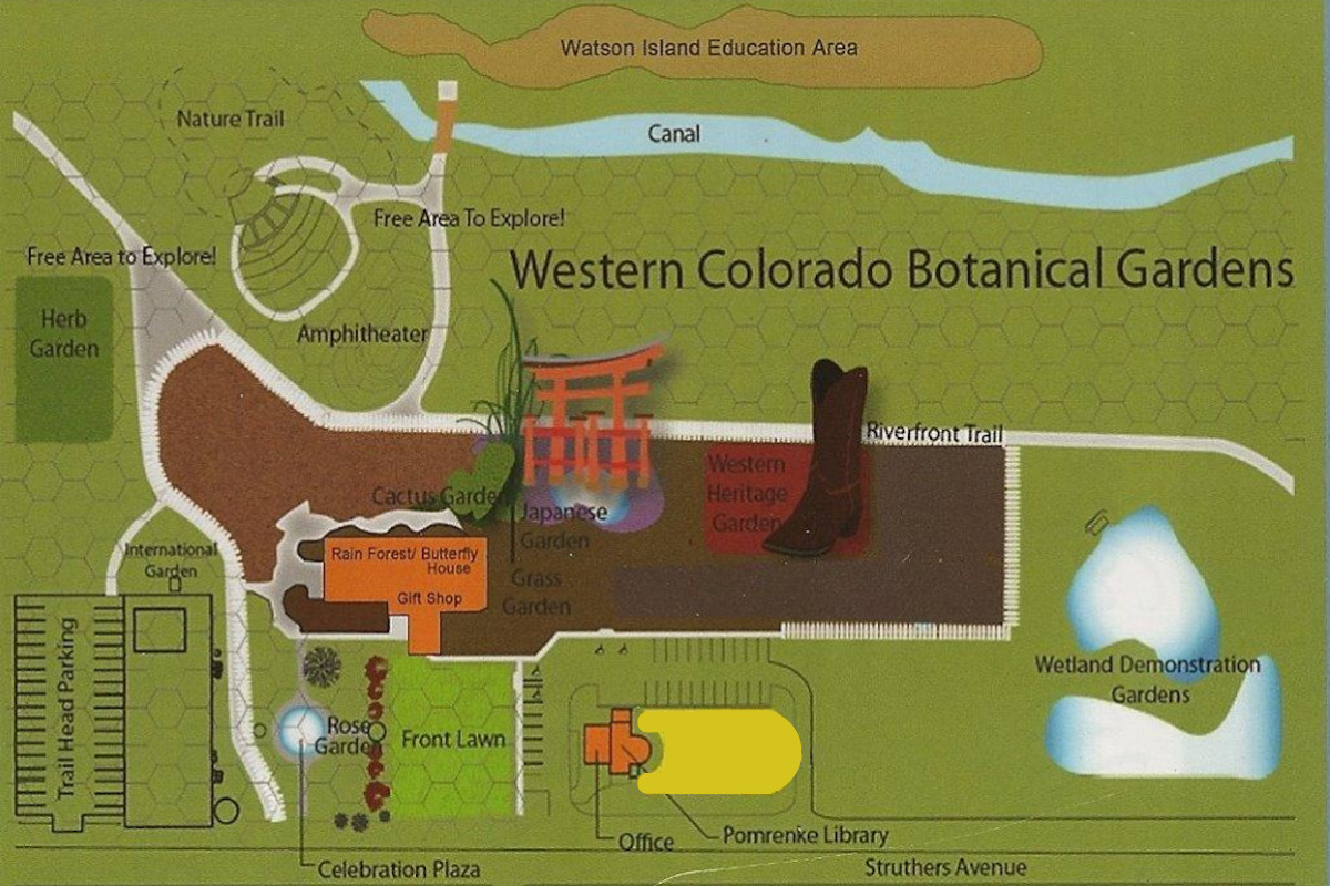 Western Colorado Botanical Gardens Map